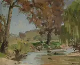 William Dargie, Riverina Stream, Oil on Canvas