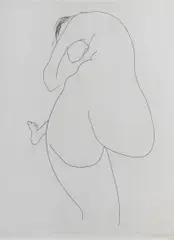 Back View by Brett Whiteley, 1976, Etching 5/60, sold Aug 2021
