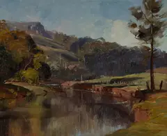 Leslie Campbell, Kangaroo River, 1954, Oil on Canvas on Board