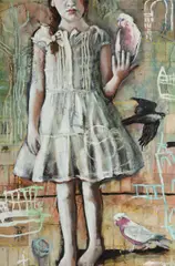 Sophie Gralton, Pieces of a Pattern, 2008, Oil & Collage on Canvas