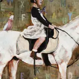 Sophie Gralton, The World is her Oyster, 2009, Oil & Collage on Canvas