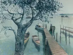 Robyn Gosbell, Sydney Jetty, 1988, Pastel
