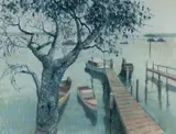 Robyn Gosbell, Sydney Jetty, 1988, Pastel