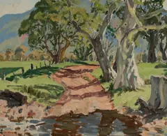 Back Road to the Hills by Max Ragless, Oil on Canvas, sold Aug 2021