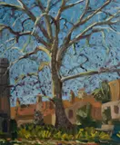 Rudy Kistler, City Park, Oil on Ply
