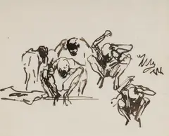 John Passmore, Miraculous draft of fishes, 1952, Pen & Ink