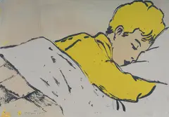 Boy Sleeping by David Bromley, S/Print 15/40, offered Aug 2021