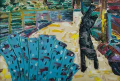 Victor Majzner, Acrobat, 1982, Oil on Canvas