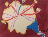 Tropical Flower by Malcolm de Chazal, Gouache, sold Aug 2021