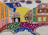The Town Square by Malcolm de Chazal, Gouache, sold Aug 2021