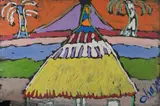 Beach Hut by Malcolm de Chazal, Gouache, sold Aug 2021