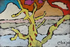 Craggy Tree by Malcolm de Chazal, Gouache, sold Aug 2021