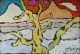 Craggy Tree by Malcolm de Chazal, Gouache, sold Aug 2021