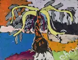 Malcolm de Chazal, Palm Tree, Gouache