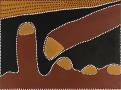 Henry Wambiny, Joaliny Country, 1999, Natural Earth Pigments on Canvas