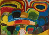 Untitled by Paji Honeychild Yankarr, 1993, Acrylic on Paper, sold Aug 2021