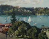 Alan Grieve, Quiet Sydney Bay, Oil on Canvas on Board