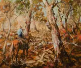 Hugh Sawrey, The Dawdling Mob - Along the Kogan-Warra Road, Queensland