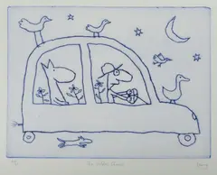 Michael Leunig, The Golden Chariot, Aquatint 60/65