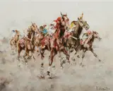 Patrick Kilvington, Taking the Cup, Oil on Canvas
