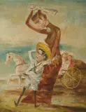 Cedric Flower, Macquarie Gals, 1956, Oil on Board