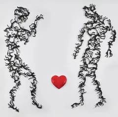 Zadok Ben David, The Heart in Between, 1989, Metal, Resin & Pigments