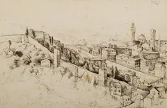 Firenze by Donald Friend, 1950, Pen & Ink, sold Jul 2021