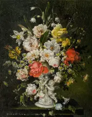 Robert Cox, The Italian Vase, Oil on Canvas on Board