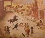 Normand Baker, Thoroughbred Sale, 1941, Oil on Canvas