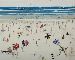 Janet Palmer, Summer Beach, Surfers Paradise, 1985, Acrylic on Board