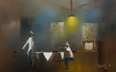 Robert David Pope, The Musicians, 1980, Oil on Canvas