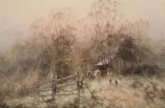 Ramon Ward-Thompson, Berrima Winter, NSW, Oil on Canvas on Board