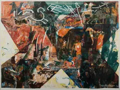 Frank Hodgkinson, The Horse Crossed, 1992, Lithograph 16/20
