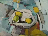 Margaret Mary Brady, Lemons, 1965, Oil on Board
