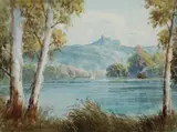 Herbert Clarke Simpson, Mt Warning & Tweed River, 1959, W/Clr & Gouache