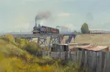 James Wynne, Approaching Yass, Oil on Board