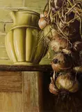 Graham Lupp, Jug and Onions No. 2, 1982, Oil on Board