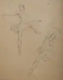 Daryl Lindsay, Ballerinas, 1937, Pencil