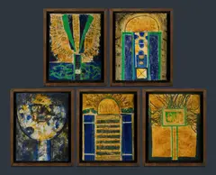 John Winch, (5), Mixed Media on Board (5)
