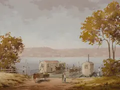 William K Mitchell, Tom Ugly's Ferry 1910, 1988, Oil on Canvas Board