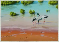 James Ainslie, A Little Piece of Roebuck Bay, Acrylic on Paper
