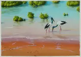 James Ainslie, A Little Piece of Roebuck Bay, Acrylic on Paper
