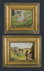Jaroslav Pstrak, (2), Oil on Board (2)