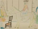 La Comedie Humaine, 31.1.54. VII by Pablo Picasso, Printed after 1954, sold Jul 2021