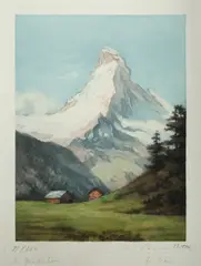 Edgar Bouillette, The Matterhorn / Le Cervin, Aquatint 95/350