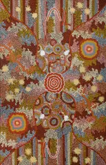 Clifford Possum Tjapaltjarri, My Father Dreaming, Acrylic on Canvas