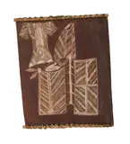 Bobby Barrdjaray Nganjmira, Barramundie Pieces Namarnkol, Natural Earth Pigments on Bark