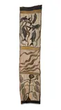 Malaluba Gumana, Untitled - Fish, Snakes & Plant, Natural Earth Pigments on Bark