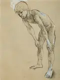 Donald Friend, Resting Boy, Ink, W/Clr & Gouache