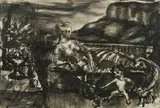 David Edgar Strachan, Untitled (Tableau), Ink & Wash